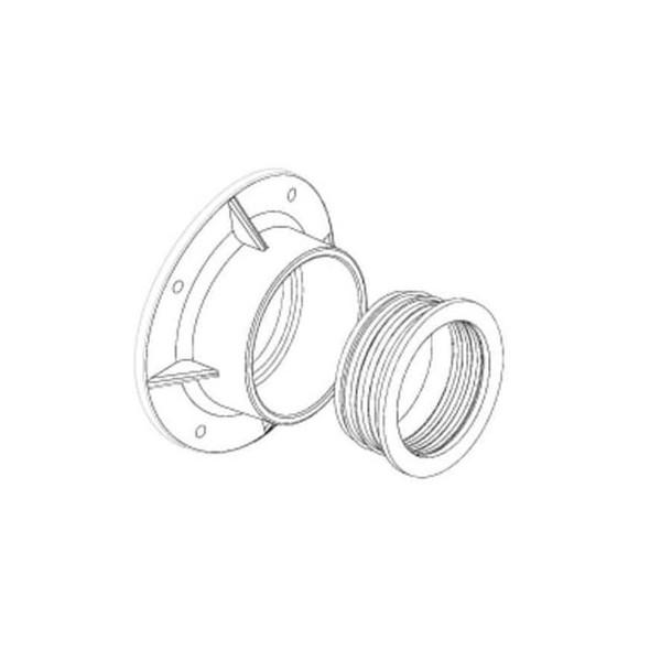 Liberty Pumps Inlet Hub, 4 in Dia, 4 in H, Fiberglass K001238