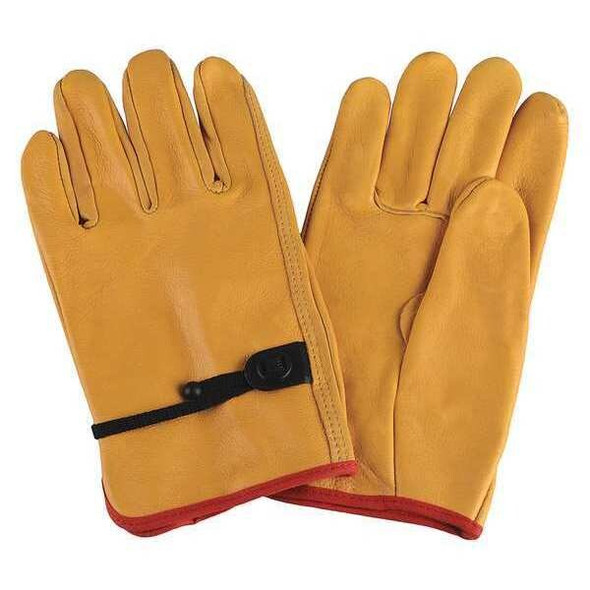 Leather Drivers Gloves, Cowhide, Cinch, Keystone Thumb, Gunn Cut, Yellow, M 1 PR