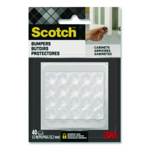 Scotch™ Bumpers, 0.5" dia, Clear, 40/Pack SP951-NA