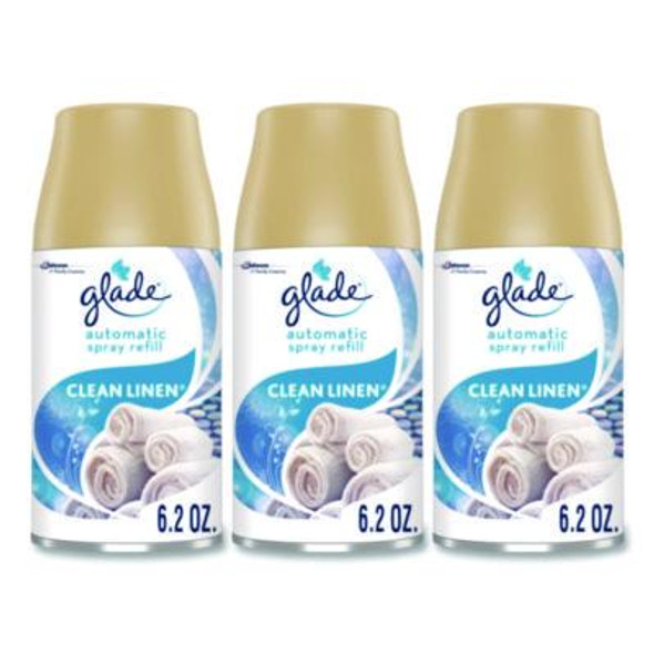 Glade® Automatic Air Freshener Refill, Clean Linen, 6.2 oz Can, 3/Pack 375632 Glade® Automatic Air Freshener Refill, Clean Linen, 6.2 oz Can, 3/Pack 375632
