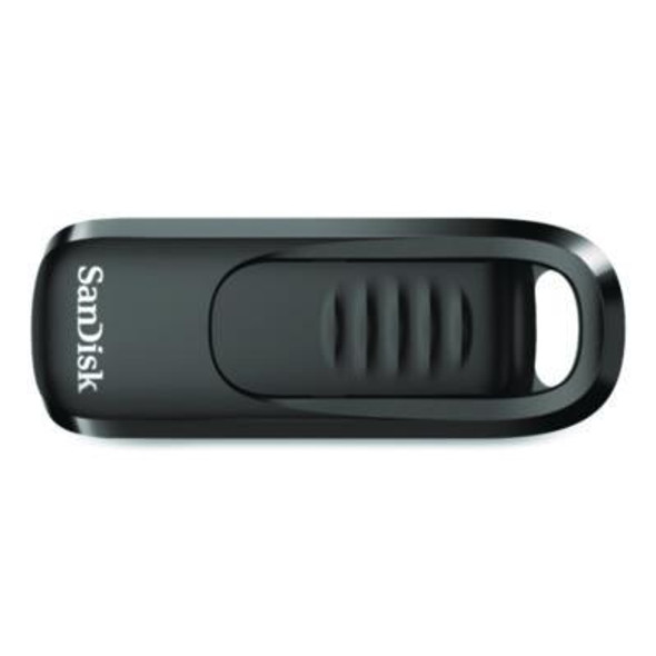 SanDisk® Ultra Slider USB 3.2 Type C Flash Drive, 256 GB, Black SDCZ480256GA46