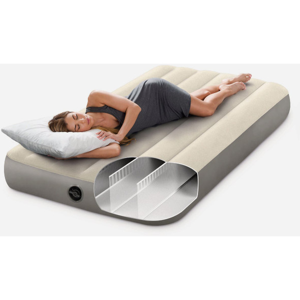 Intex 10 In. Twin Deluxe Single-High Airbed Dura-Beam Standard Series 64101E 722801