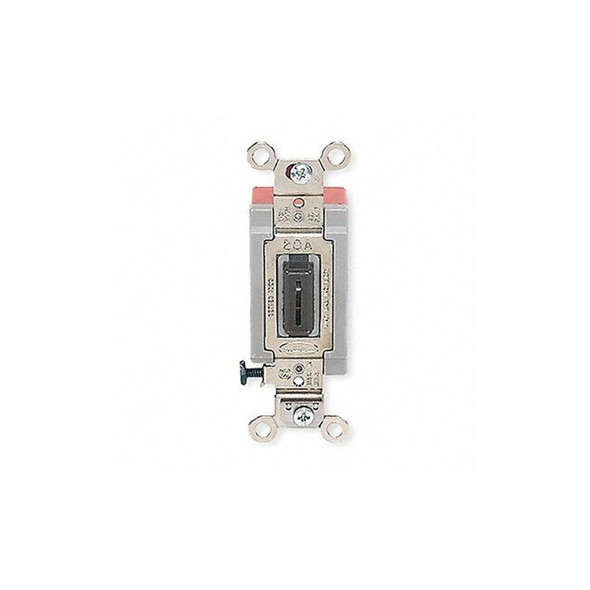 Hubbell Wiring Device-Kellems WllSwtch,Blk,20A;Bk;Sd,DblPole/DblThrow HBL1386L