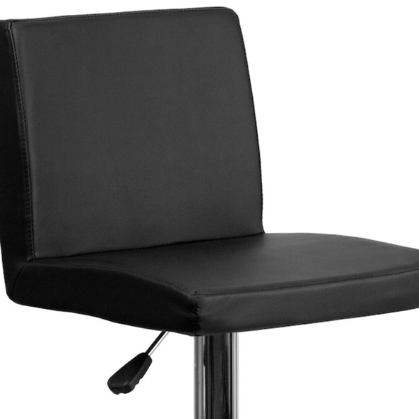 Flash Furniture Black Vinyl Barstool,Adj Height CH-92066-BK-GG