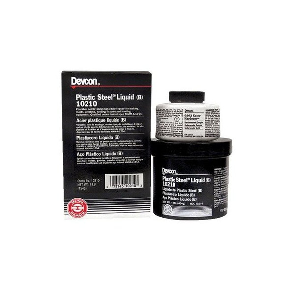 Devcon 10210 Plastic Steel Liquid (B) Epoxy, 1 lbs Bottle 1/EA