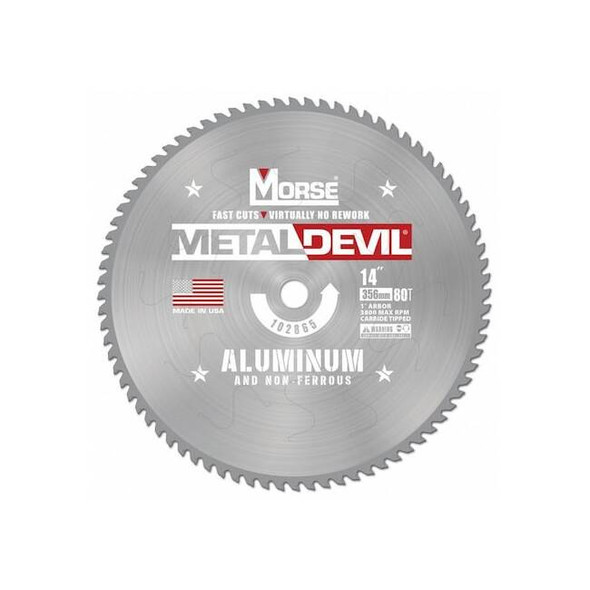 Morse CircularSawBlade,Carbide,Dia:14" 102865-WWG