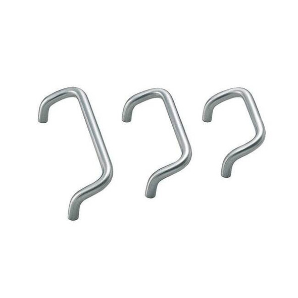 Lamp Offset Pull Handle, 304 Stainless Steel, Satin, Threaded Holes LF-12-160