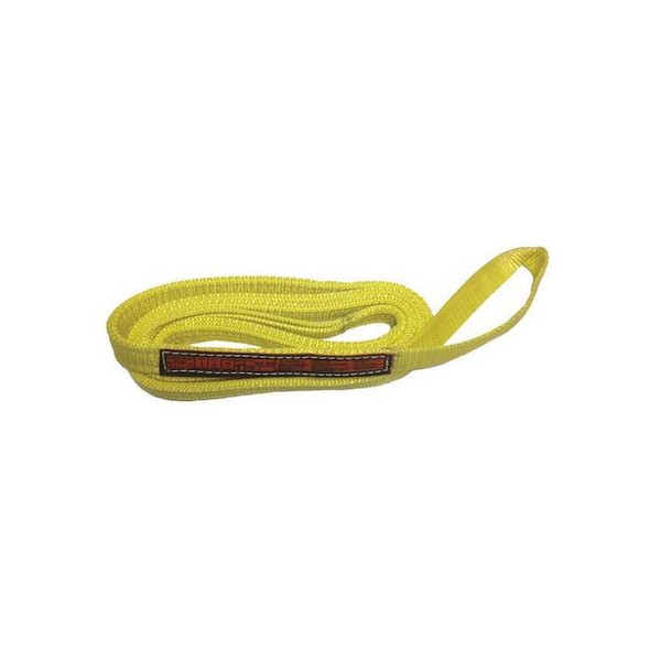 Synthetic Web Sling, Type 4, 6 ft L, 1 in W, Nylon, Yellow