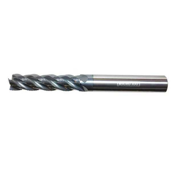 Micro 100 Carbide End Mill,1/2 In,Cut 2 In,4 FLT SHL-500-4X