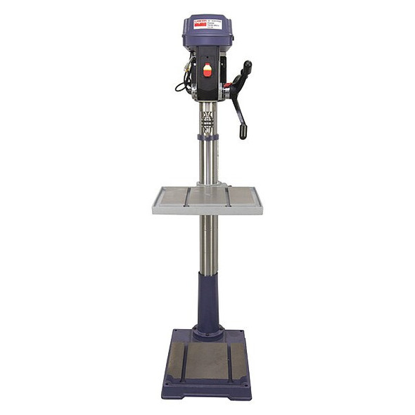 Floor Drill Press, Belt Drive, 1 1/2 hp, 120V AC V, 20 in Swing, 12 Speed