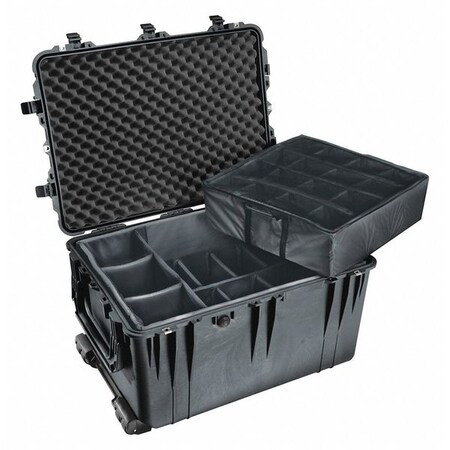 Pelican Black Padded Divider Case, 31.59"L x 23"W x 19.48"D 1664