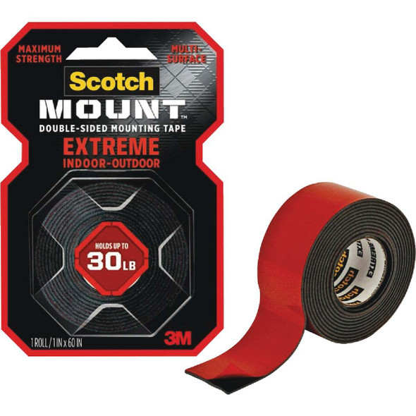 Scotch Mount 1 In. x 60 In. Extreme Double-Sided Mounting Tape 414H
