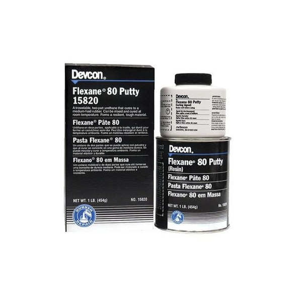 Devcon 15820 Flexane 80 Putty, 1 lbs Size