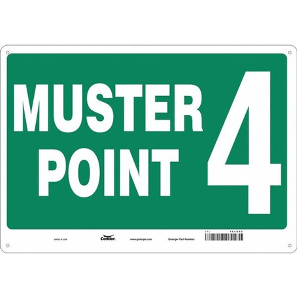 Safety Sign, 14 in Height, 20 in Width, Aluminum, Horizontal Rectangle, English