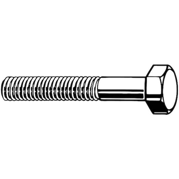 Grade 5, 1/4"-20 Hex Head Cap Screw, Black Oxide Steel, 5-1/2 in L, 25 PK