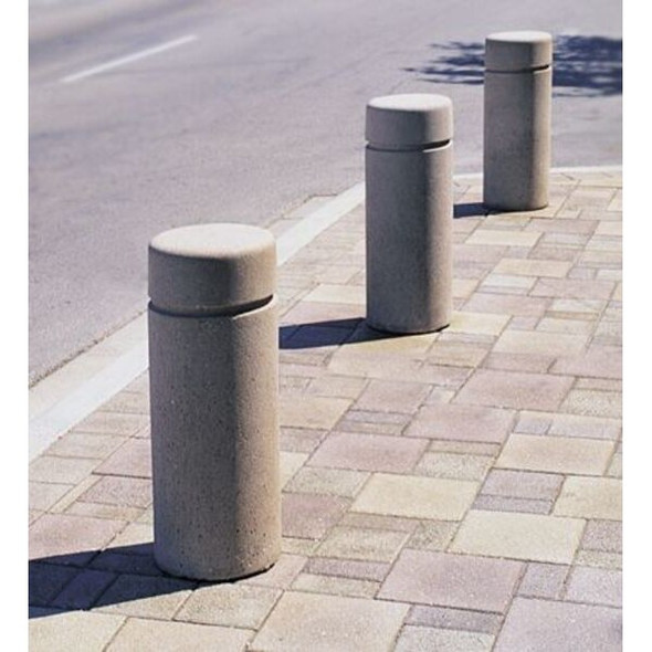 Wausau Tile Security Bollard,Round,36 In. L,36 In. H TF6020B1