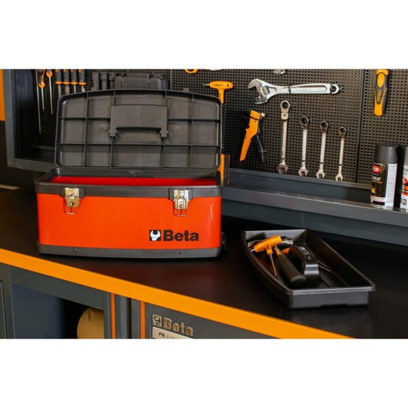 C41H Tool Cart, 3 Drawer, Red, Sheet Metal, 21 in W x 13 in D x 36 in H  C41H-R