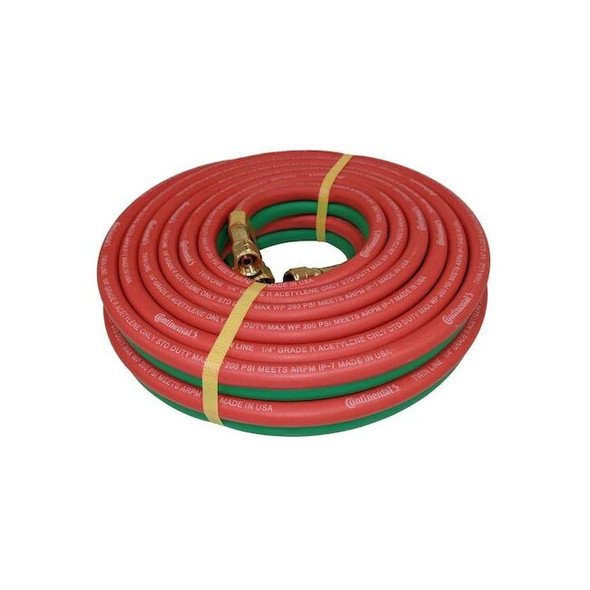 Continental Twin Line Welding Hose,1/4",25 ft. TWR-04-025BB