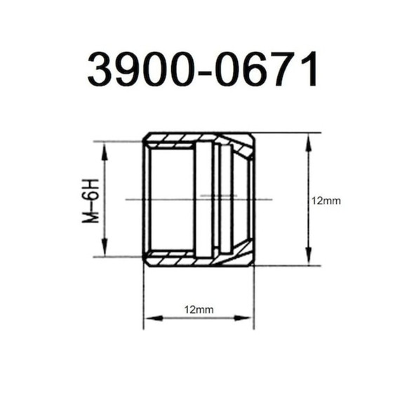 Hhip M10 X .75 ER-8 Mini Collet Chuck Nut 3900-0671