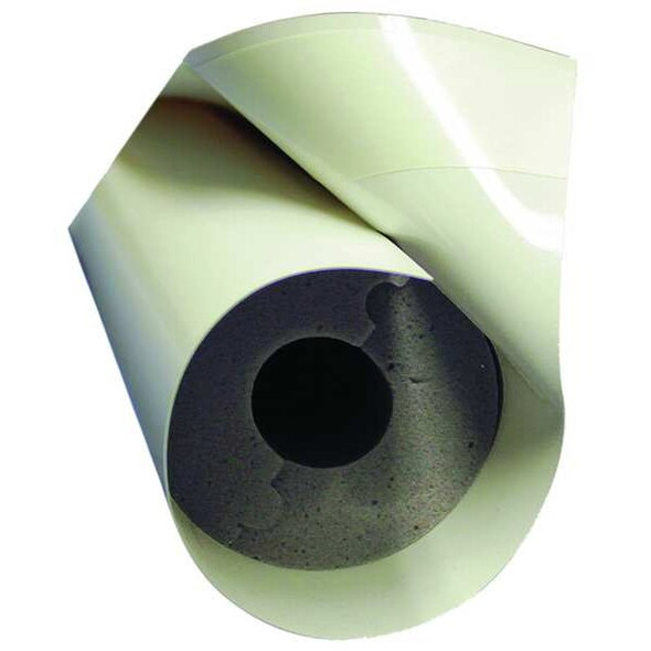 Pipe Insulation, 3-5/8" OD, 4 ft. L, Melamine Foam, 1 in Wall