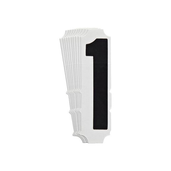 Brady NumberLabel,Polyester,3-3/4inH,1inW,PK10 5100P-1