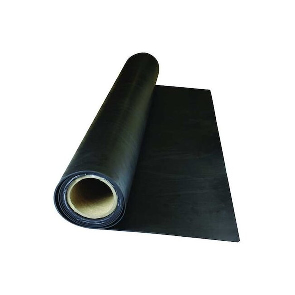 1/16" Comm. Grade Buna-N Rubber Roll, 36"x10 ft., Black, 70A