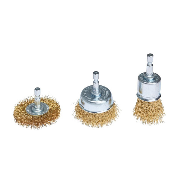 Do it Best Brass Coated Wire Wheel Brush Set (3-Piece) 600 021-9009 367639