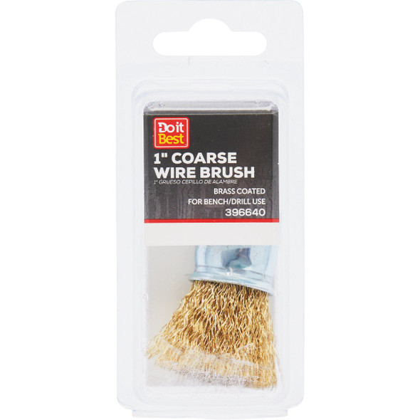 Do it Best 1 In. Brass Coarse Drill Mounted Wire Brush 509 063-300