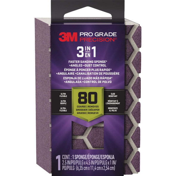 3M 80g 3in1 Sanding Sponge DCDA80-PGP-1T