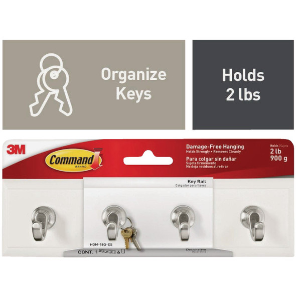 Command Quartz Adhesive Key Rail, 6 Strips HOM-18Q-ES