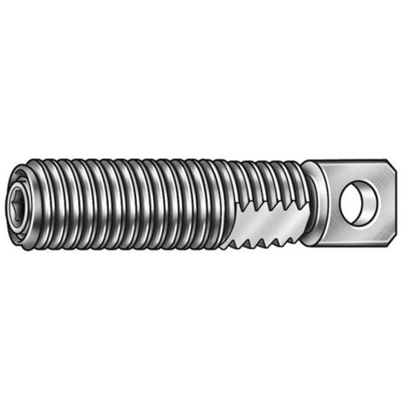 Swivel Spring Anchor, #6-32, 5/8 in L, 18-8 Stainless Steel Plain