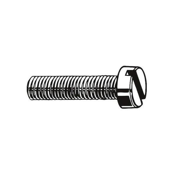 M6-1.00 x 20 mm Slotted Cheese Machine Screw, Zinc Plated Steel, 100 PK