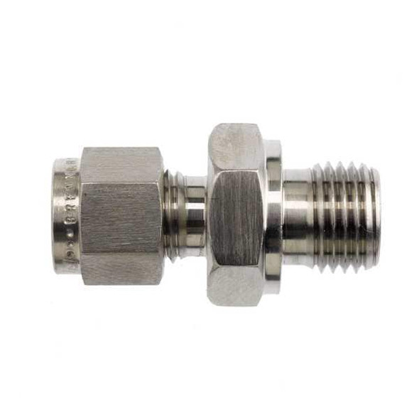 Brennan Industries Strt, SS, Comp. 3/8 in, MBSPP 3/8 in N7002-06-04-SS