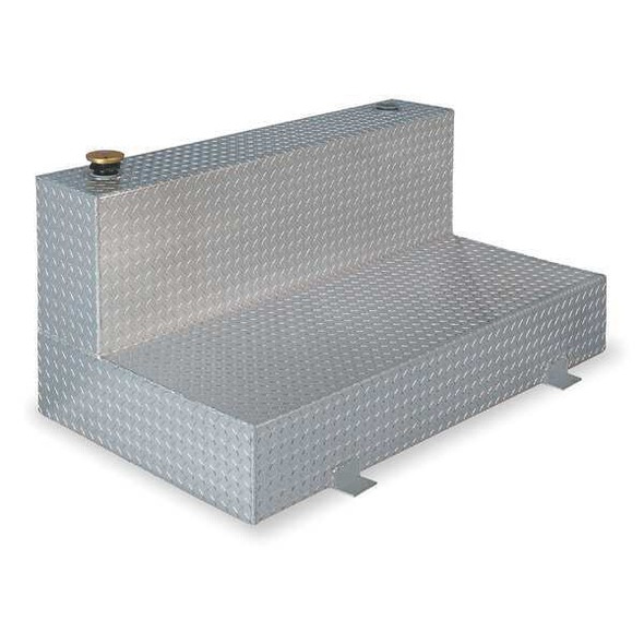 100 Gallon L-Shaped Aluminum Liquid Transfer Tank for Trucks