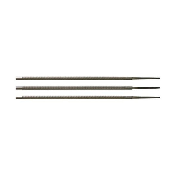 Nicholson 3/16" x 8" Round Knurl Cut Chainsaw File - 3 Files per Bag 02229B