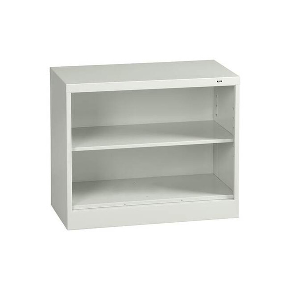 Tennsco 2-Shelf Bookcase, All Welded Steel 30"x36" Light Grey BC18-30 LIGHT GREY