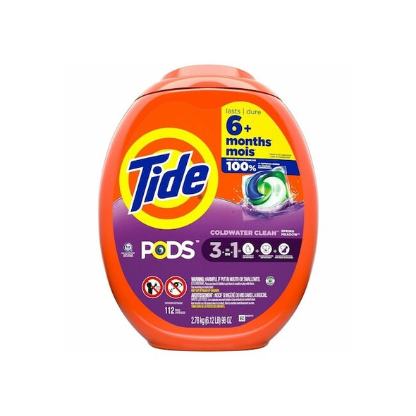 Tide Laundry Detergent, Pacs, Meadow, Not Applicable, 4 PK 03250