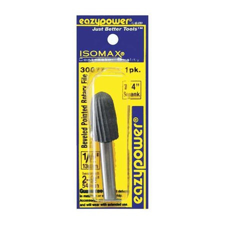 Manufacturer Varies Beveled Pointed Rotary File,1/2in.,1pcs. 30077