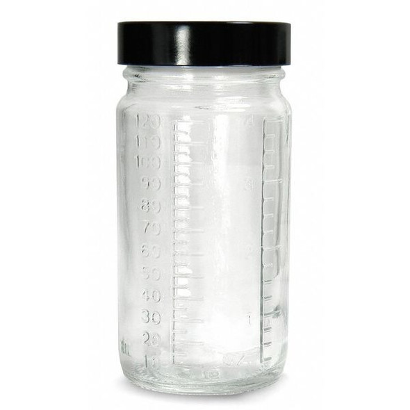 Beaker Bottle, Glass, 30 mL / 1 fl oz Capacity, Not Rated Type III, 48 PK