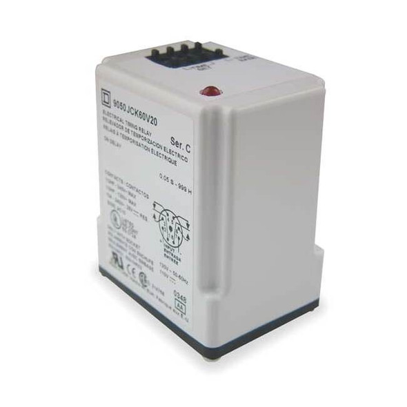 Single Function Time Delay Relay, Octal, On Delay, 1 Functions 240V AC, DPDT