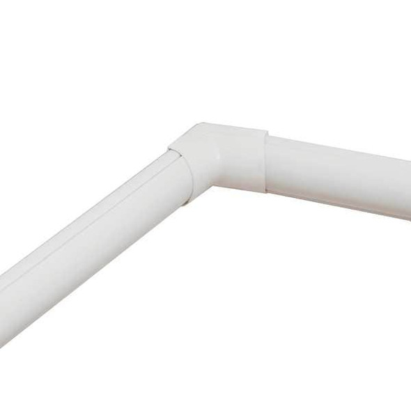 D-Line 90 Degree External Elbow, 1 1/4 in L, PVC, White FLEB2010W