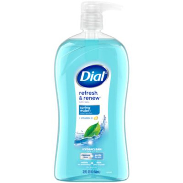 Dial® Body Wash, Spring Water Scent, 32 oz, 4/Carton 17000 11857