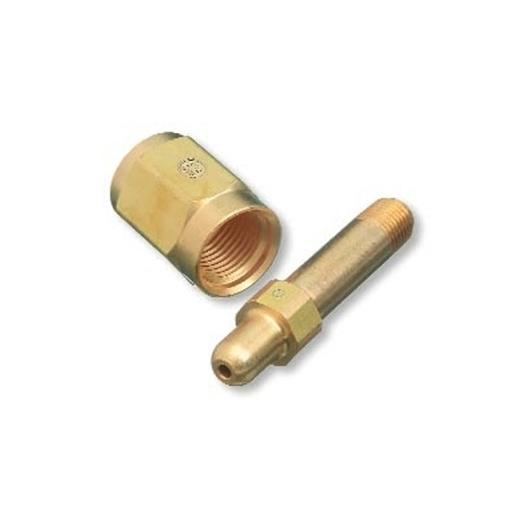 Regulator Inlet Nipples, Air,1/4" (NPT),3",Stainless Steel,CGA-347,Hand-Tight