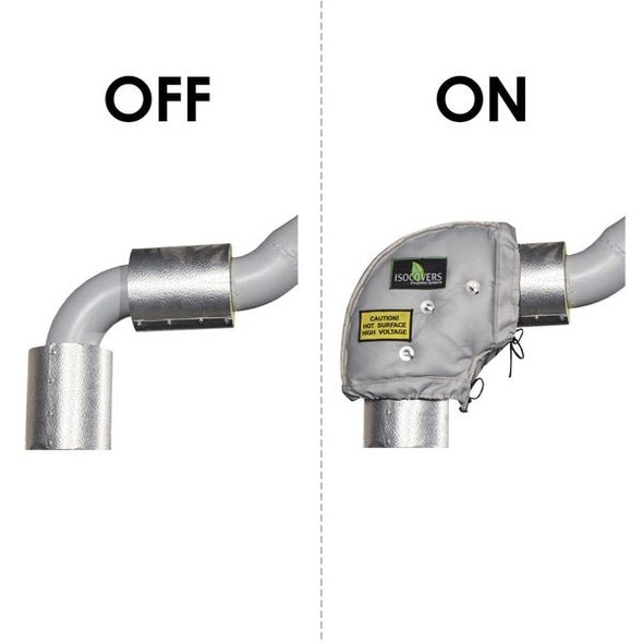 Unitherm 4" x 4" L Fiberglass 90 Deg Elbow Pipe Jacket 3" Wall IE0490