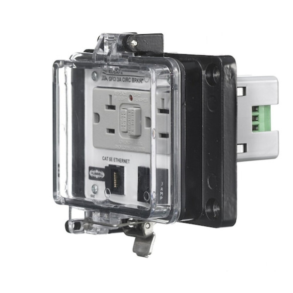 Hubbell Wiring Device-Kellems Access Port,Power And Data,NEMA 4X PR4X205EB