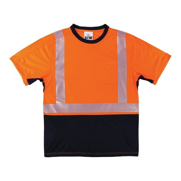 Ergodyne 2XL Orange Performance Hi-Vis T-Shirt Black Bottom 8283BK