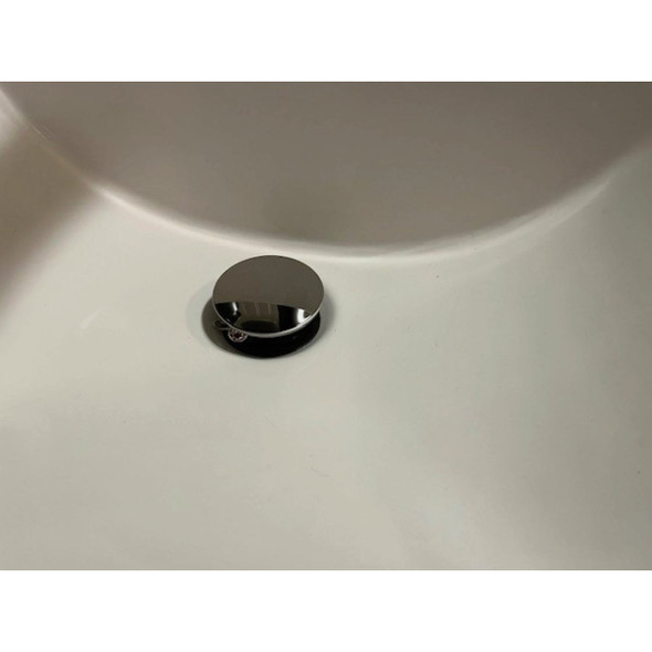 Compass Manufacturing 1-1/4 In. Polished Chrome Easy Clean Drain Safeguard Push Style Pop-Up Drain