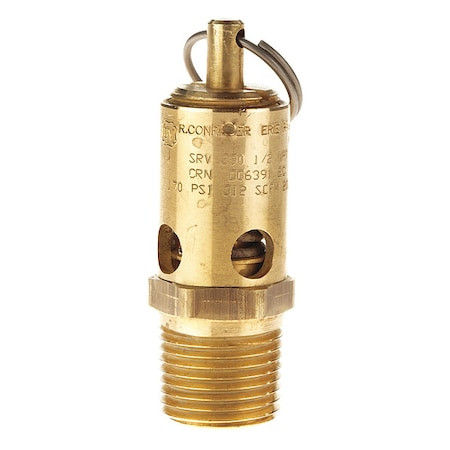 Conrader Safety Valve,1/2" (M) NPT Inlet srv390-12-250 sst