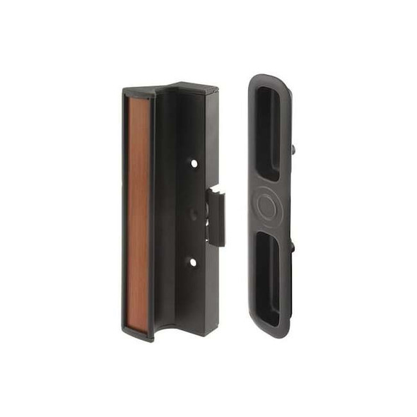Aluminum and Diecast Clamp Style Sliding Door Handle, Black (Single Pack)