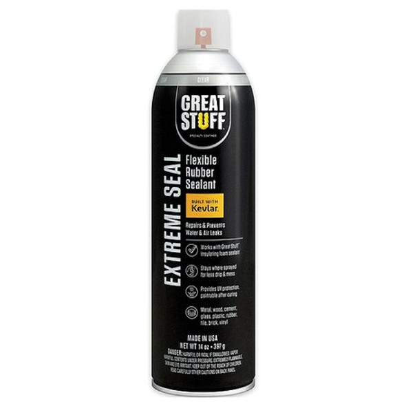 Great Stuff Leak Sealer,Rubber,Clear,Spray GSEC14101